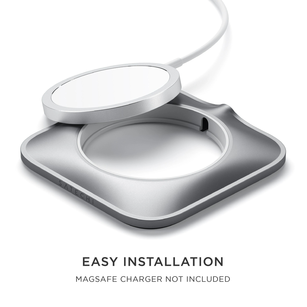 Держатель Satechi Aluminum Dock Enclosure for Magsafe Charger Цвет серый космос.